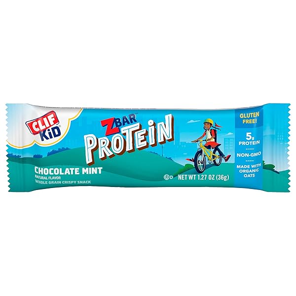 ZBAR PROTEIN – CHOCOLATE MINT – CRISPY SNACK BARS – MADE WITH ORGANIC OATS – NON-GMO – 5G PROTEIN – GLUTEN FREE PROTEIN BARS (5 PACK)