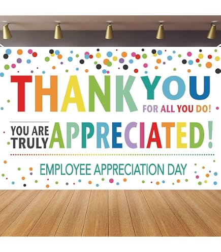 "We Appreciate You" Glitter Banner - Black & Red Thank You Decoration For Employee, Teacher, Nurse Appreciation - View #3