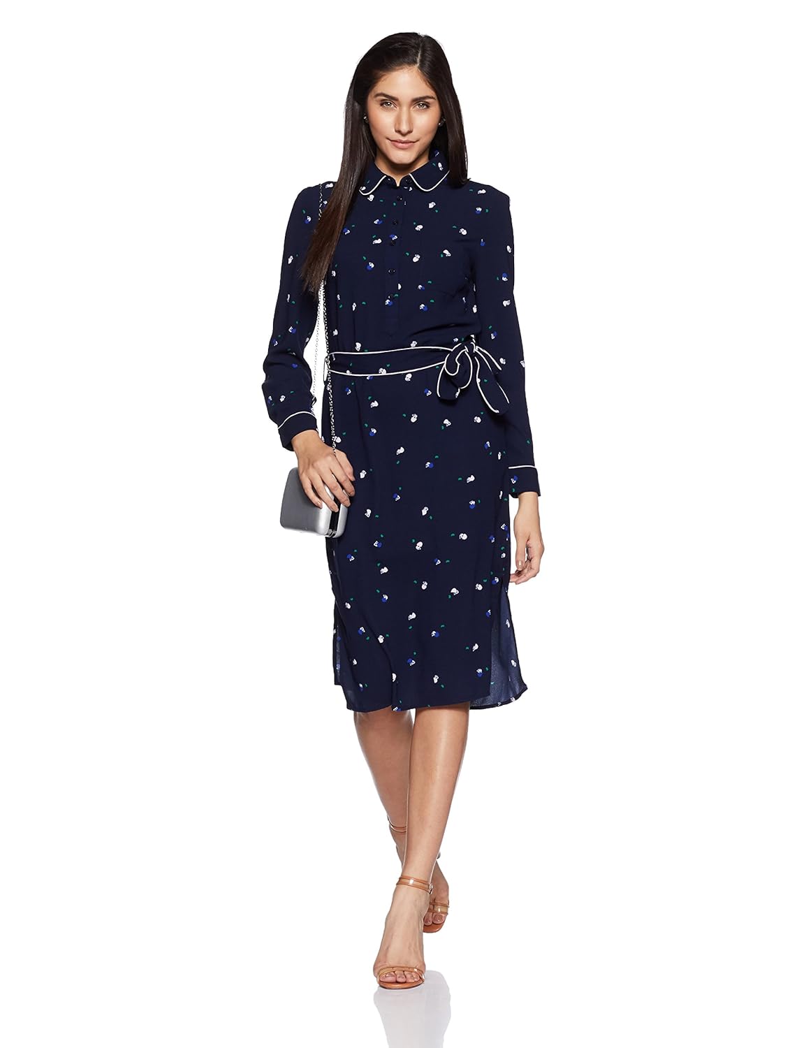 marks & spencer women's shirt midi dress