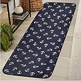 FZDXZJJ Beach Anchor Nautical Theme Runner Rug 2 x 6 ft, Ocean Sea Hallway Entryway Rug Runner Carpet Non Slip Long Door Mat 