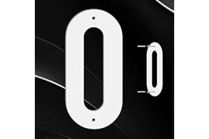 USENUMBER 3,4,5,6,7,8 Inch House Numbers for Outside,Unique Metal Address Numbers for House,Weatherproof Outdoor House Numbers with Available Complete A-Z Letters,White Metal Letters for Outdoor Signs（3",0）