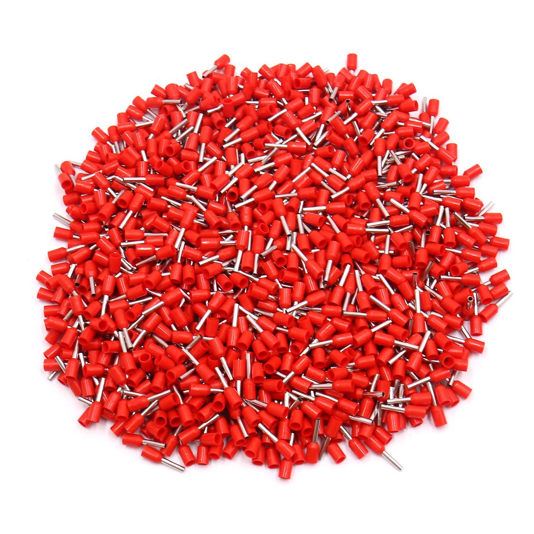 sourcingmap 1000pcs AWG18 1mm2 Insulated Cord End Terminal Wire Ferrules Red