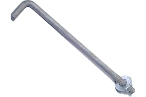 Hard-to-Find Fastener 014973147334 Galvanized Anchor Bolts, Gray 3/8-16 x 8, Piece-25