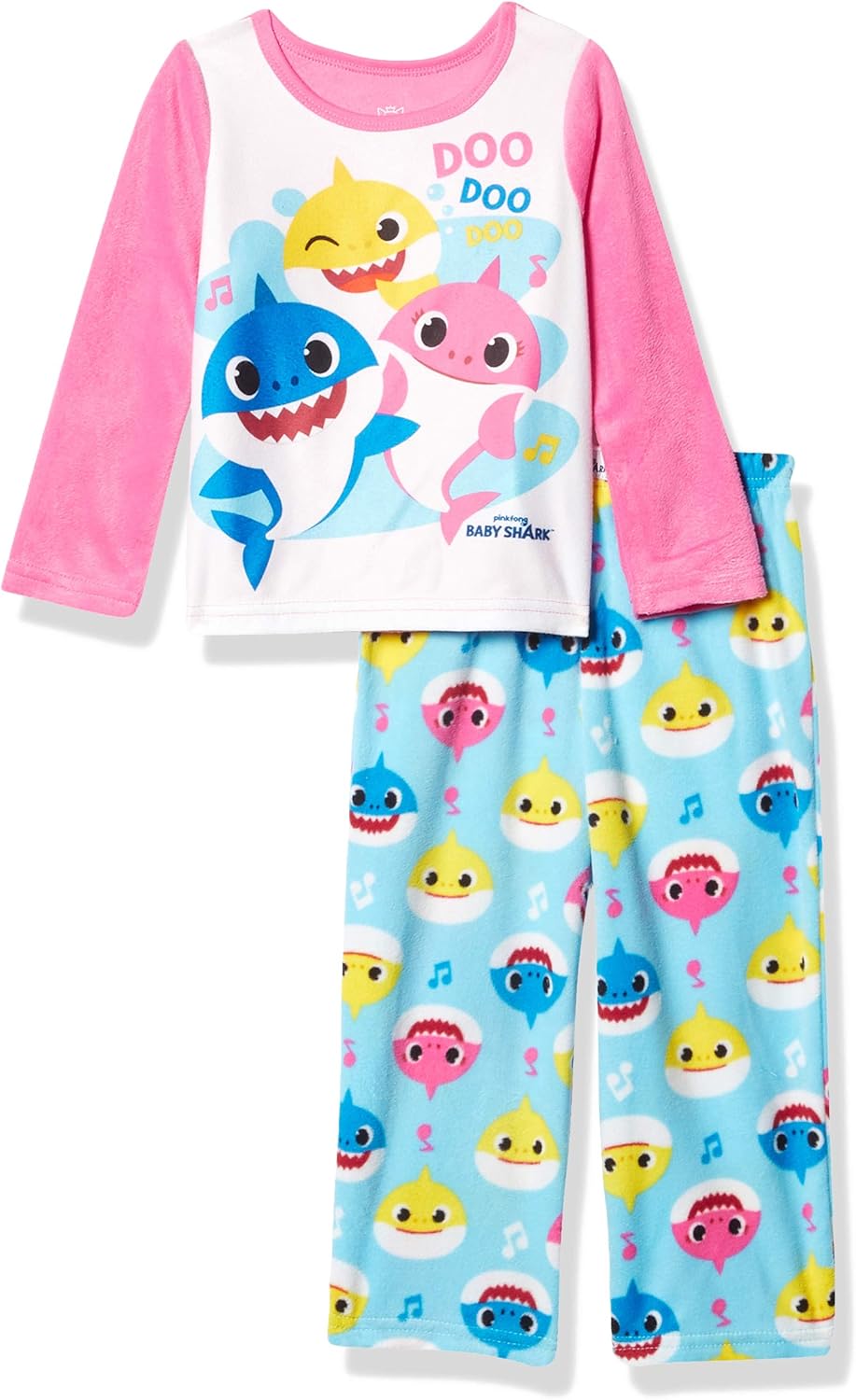 Baby Shark Baby Girls' 2Piece Pajama Set Clothing