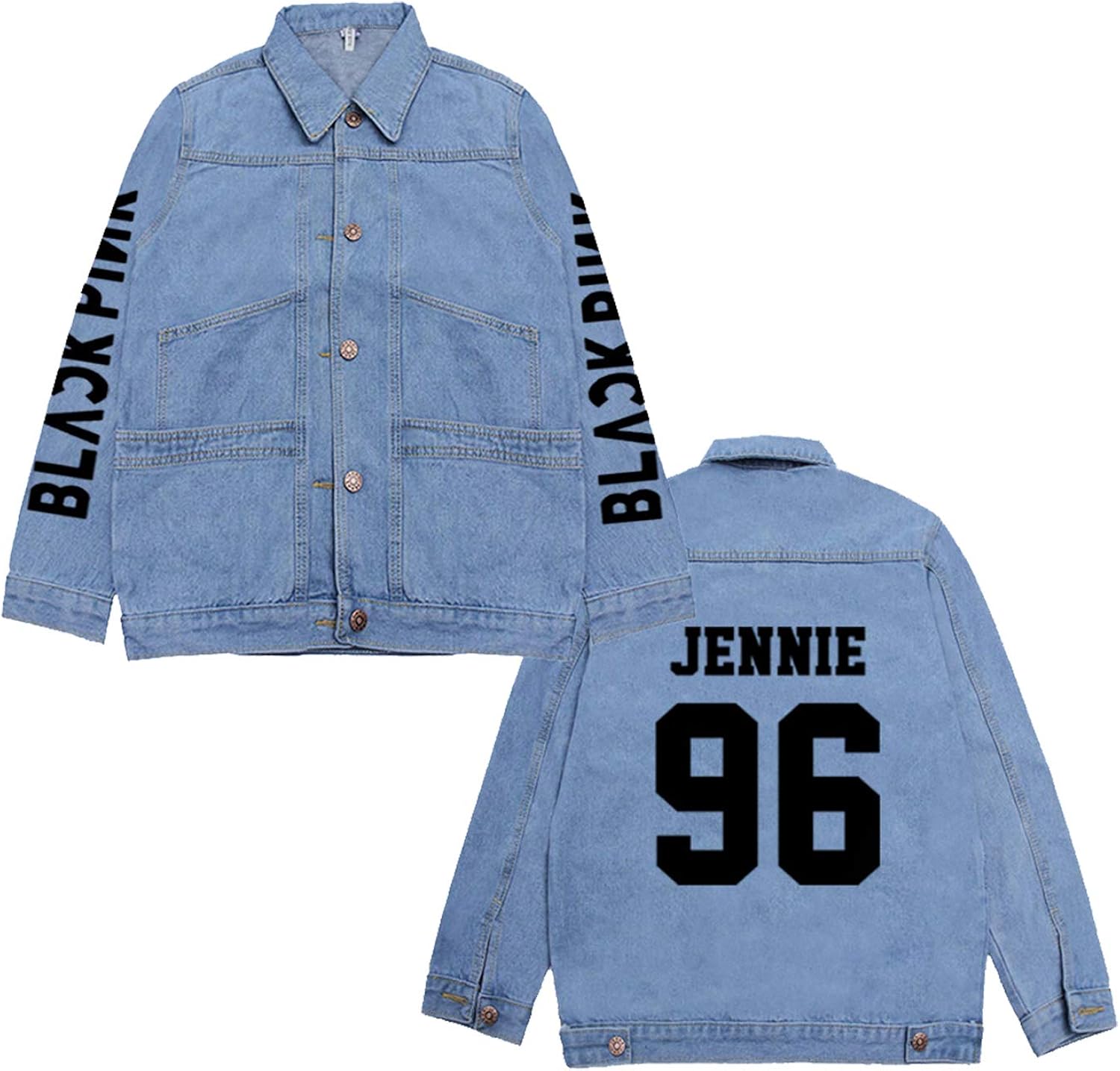 black pink denim jacket