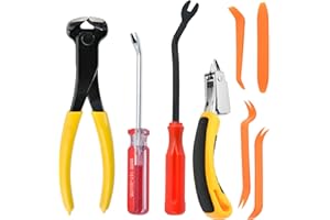 Aemygo 8 Pcs Upholstery and Construction Staple Remover, Tack and Nail Puller for Easily Removing All Kinds Staples, Carpet Remover for Furniture Floor Photo Frame Carton