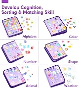 Hahaland Montessori Busy Board Purple Mermaid 21 in 1 Learning Toy 3+ Months view 4