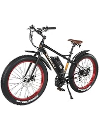 ONWAY 26" Snow & Beach Fat Tire Electric Bike, All Terrain Using with Pedal Assist and Throttle