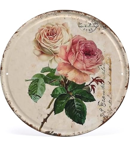 Cartello In Metallo Vintage – Ghirlanda Primaverile Con Uccellino E Fiori – Poster In Latta 20x30cm – Decorazione Parete Per Casa, Bar, Garage - 3