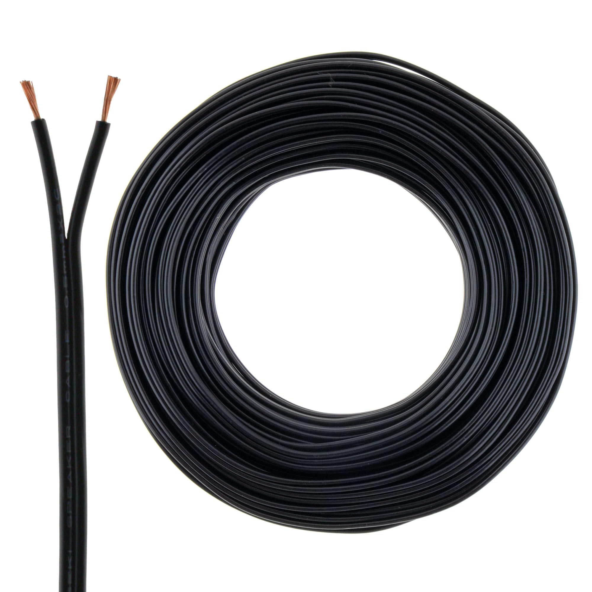 SeKi Speaker Cable 2x 0.75 mm² 25 m Ring Black