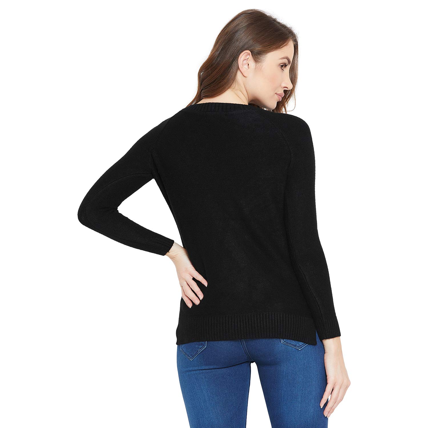 camey women round neck full sleeve woolen top