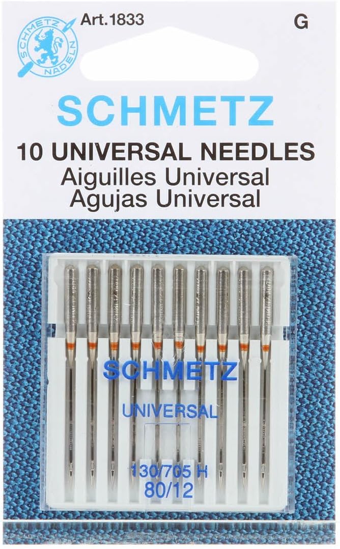 Schmetz Universal Sewing Machine Needles System 130/705 Size 12/80 Package of 10