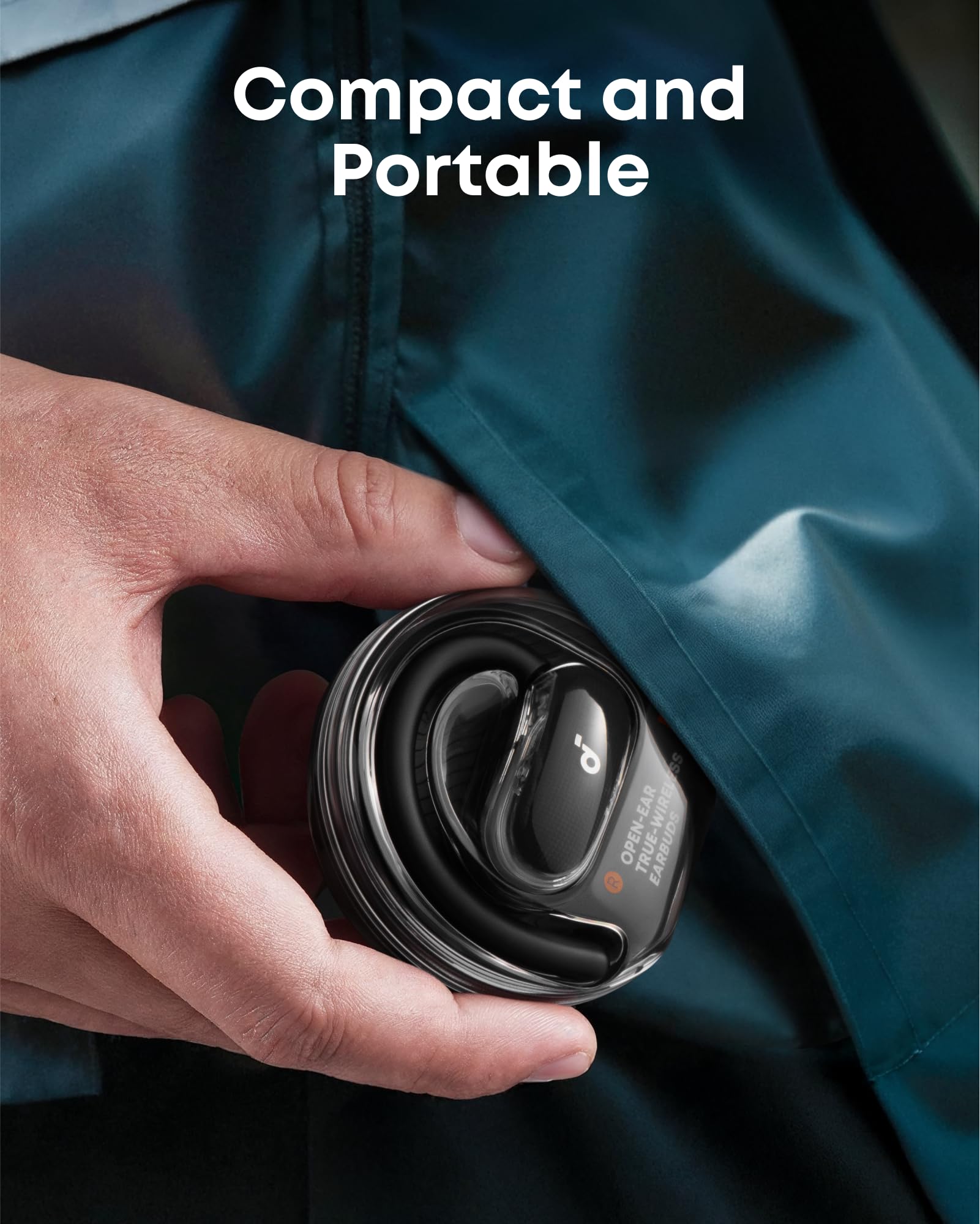 soundcore V40i by Anker, Open-Ear Kopfhörer, transparentes Case ohne Deckel, 4 einstellbare Positionen für Jede Ohrgröße, intensiver Bass, IP55, 21h Wiedergabe, Anrufe mit KI, Bluetooth 5.4, App 7
