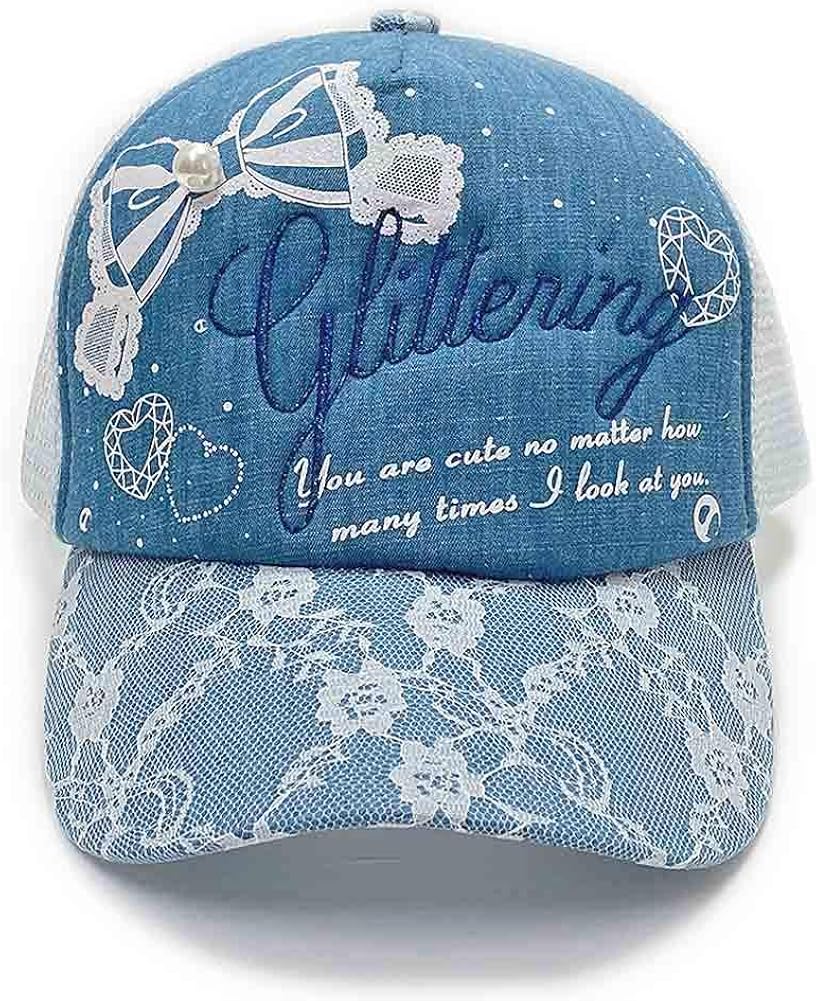 ガールズ メッシュキャップ キッズ ジュニア 54 56cm 4カラー 女の子 ユニコーン チャーム デニム 1c 帽子 通販 Amazon