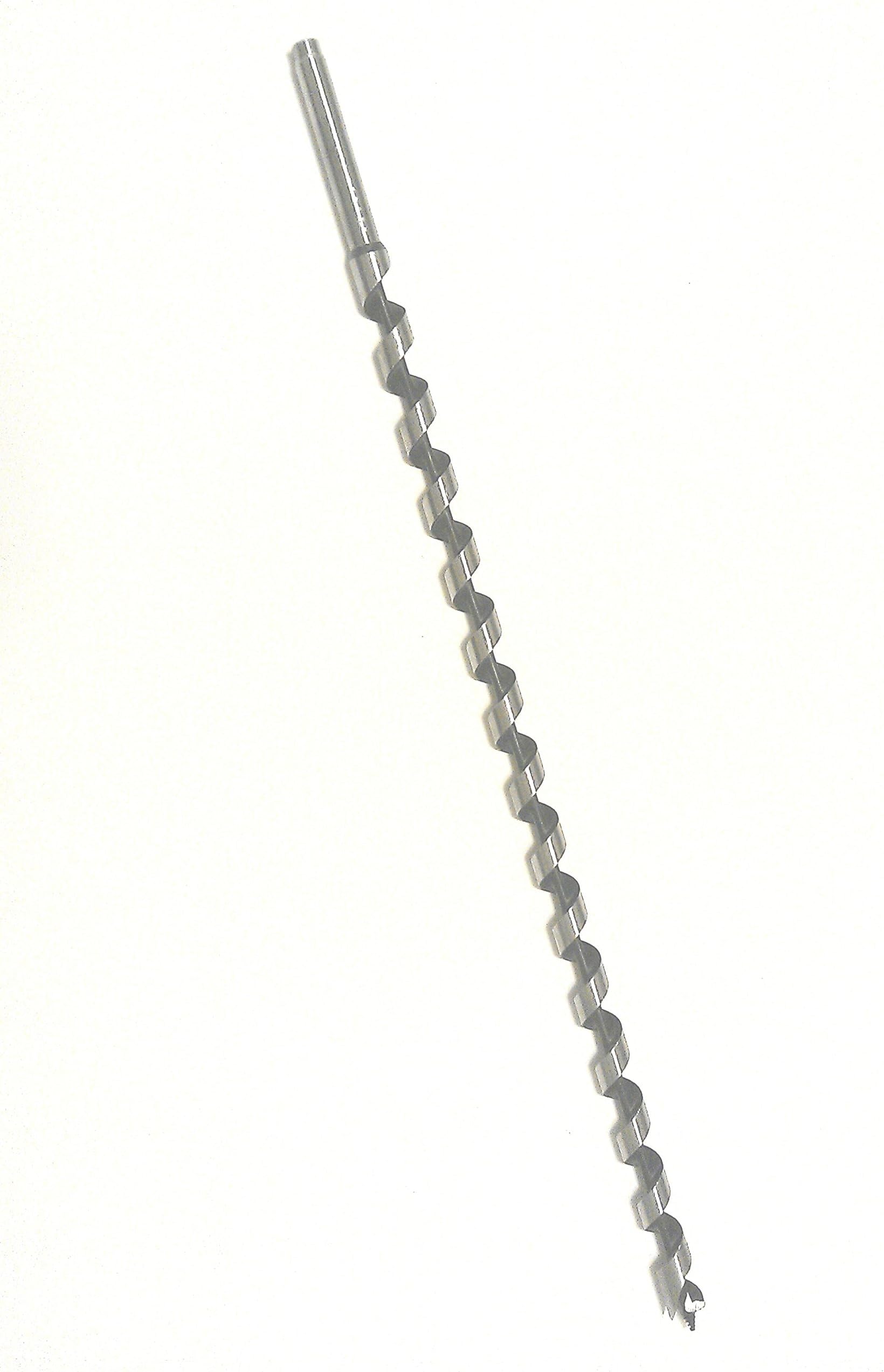 Pierce Installer Ship Auger Wood Bit with a Patented Round Threaded Hollow Tip Shank, 1/2-Inch x 17-Inch Length