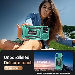 Goodon for iPhone 15 Case with Sliding Camera Cover