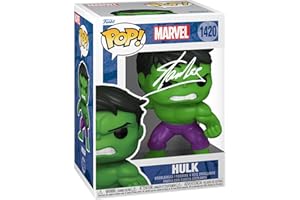 HOFSM.COM HALL OF FAME SPORTS MEMORABILIA Stan Lee Hulk #1420 Facsimile Signed Reprint Laser Autographed Funko POP! Movies Marvel Avengers Figurine with Protector Case