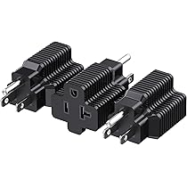Parkworld UL Listed NEMA 5-15P to 5-20R T-Blade Adapter