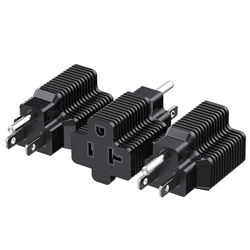 Cable Matters 3-Pack 15 Amp to 20 Amp Adapter Plug, 20A to 15A Plug ...