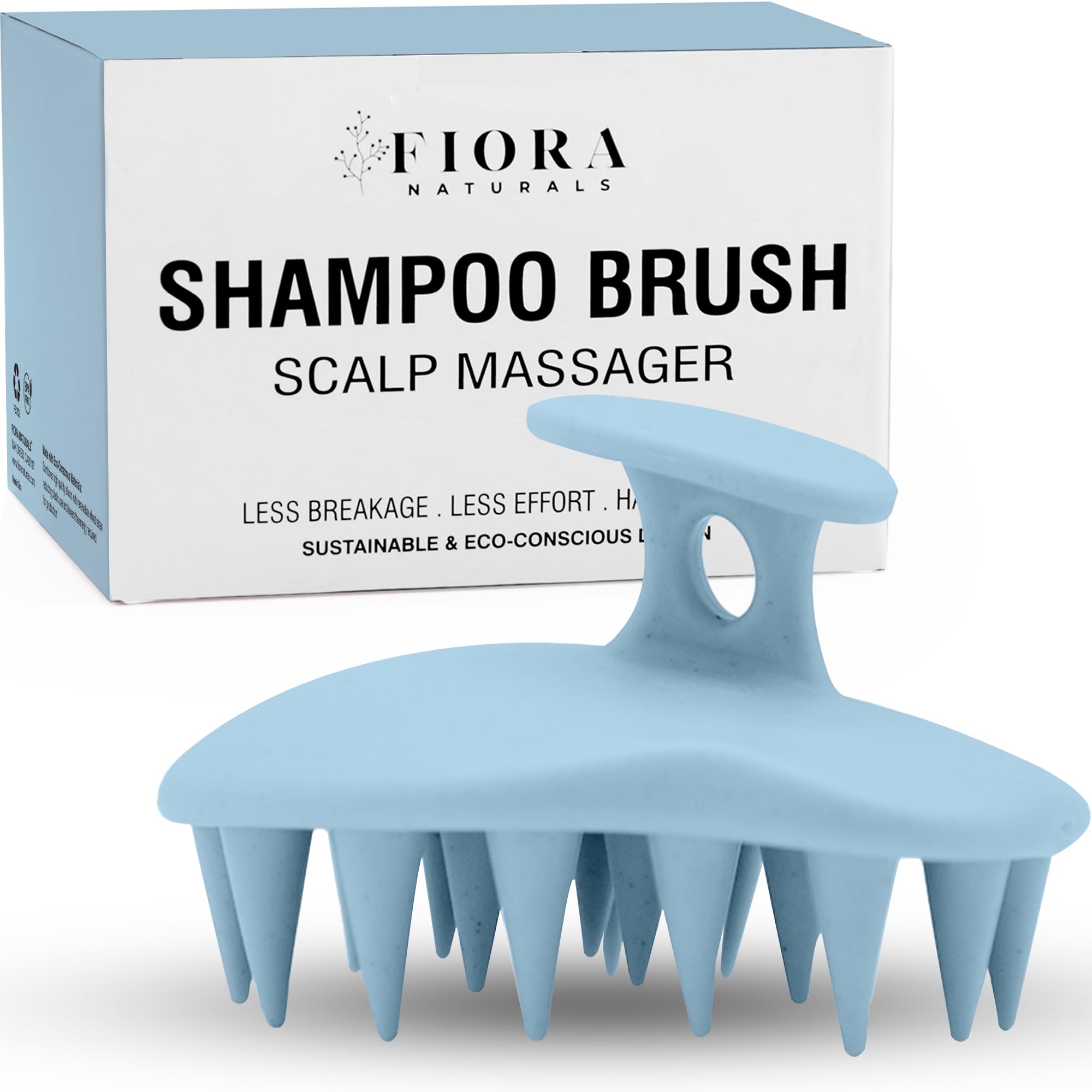 Photo 1 of Fiora Naturals Scalp Massager Shampoo Brush - Silicon Scalp Scrubber & Exfoliator for Dandruff Removal and Hair Growth, Scalp Brush for Wet & Dry Hair, Shampoo Brush for Men, Women, Kids - BPA Free