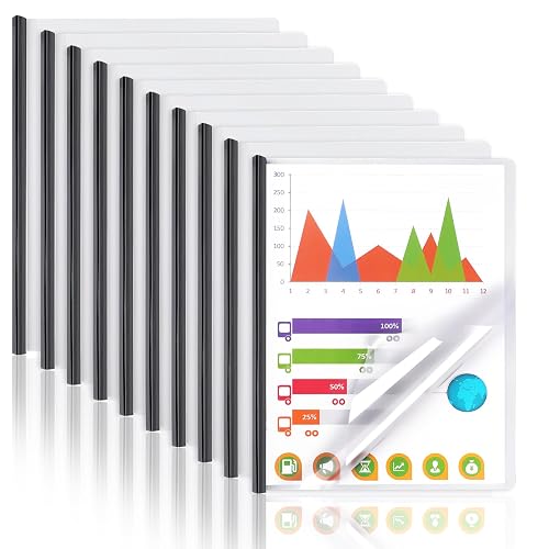 Report Covers with Sliding Bar, Clear Report Covers for A4 and Letter ...