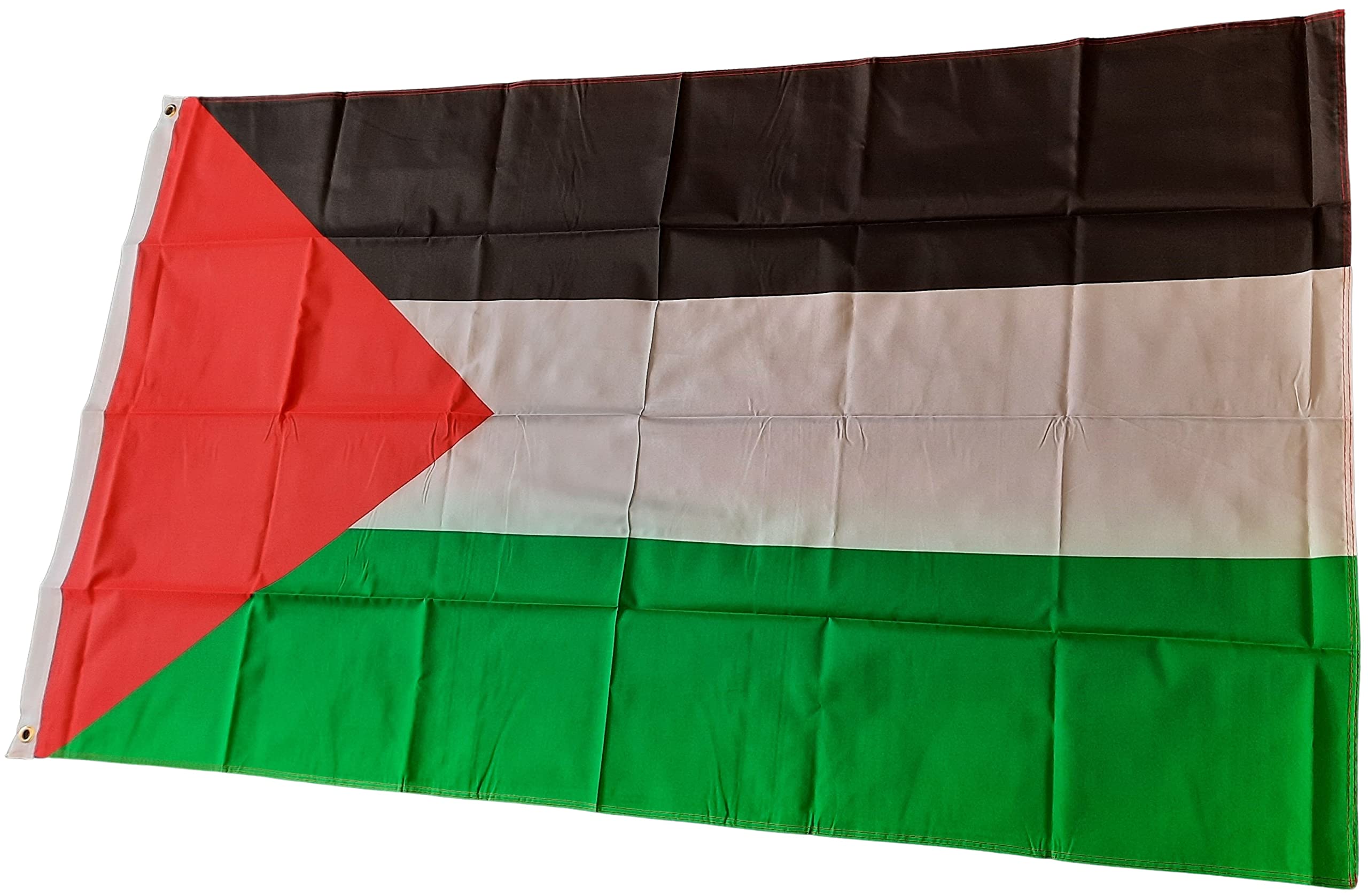 NWFlags Palestine Flag 5ft x 3ft 75d Premium Polyester Suitable For Flagpoles | Strong Polyester 5x3 foot material Palestinian flag with Eyelets