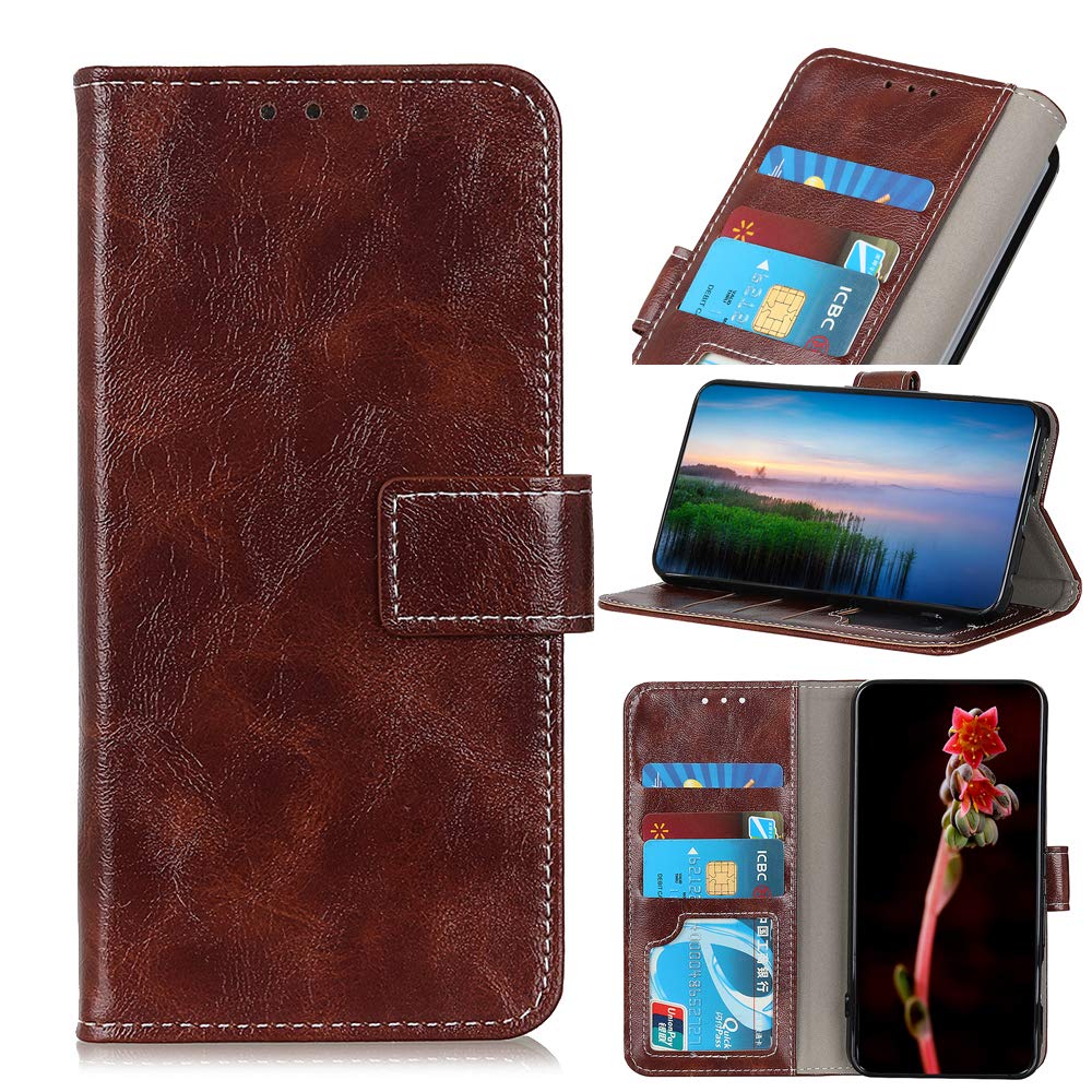 Oppo A78 5G Case, Sturdy Practical Oppo A78 5G Phone Case, Magnetic Flip Wallet Case for Oppo A78 5G Case, Brown