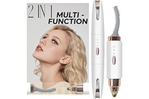 BUV 2025 Upgraded Heated Eyelash Curler - 2-in-1 USB Rechargeable Electric Eyelash Curler & Eyebrow Trimmer, Fast Heating in 6s, Anti-Burn Design, 24H Long-Lasting Effect, Perfect Gift for Women (White)