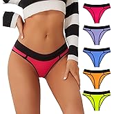 BAJAOEY Women Underwear Cotton, Cheeky Panties Soft & Breathable Bikinis Panties for Women Pack for Young Ladies 5 Pack