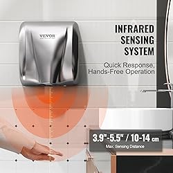 VEVOR Heavy Duty Commercial Hand Dryer, 1300W