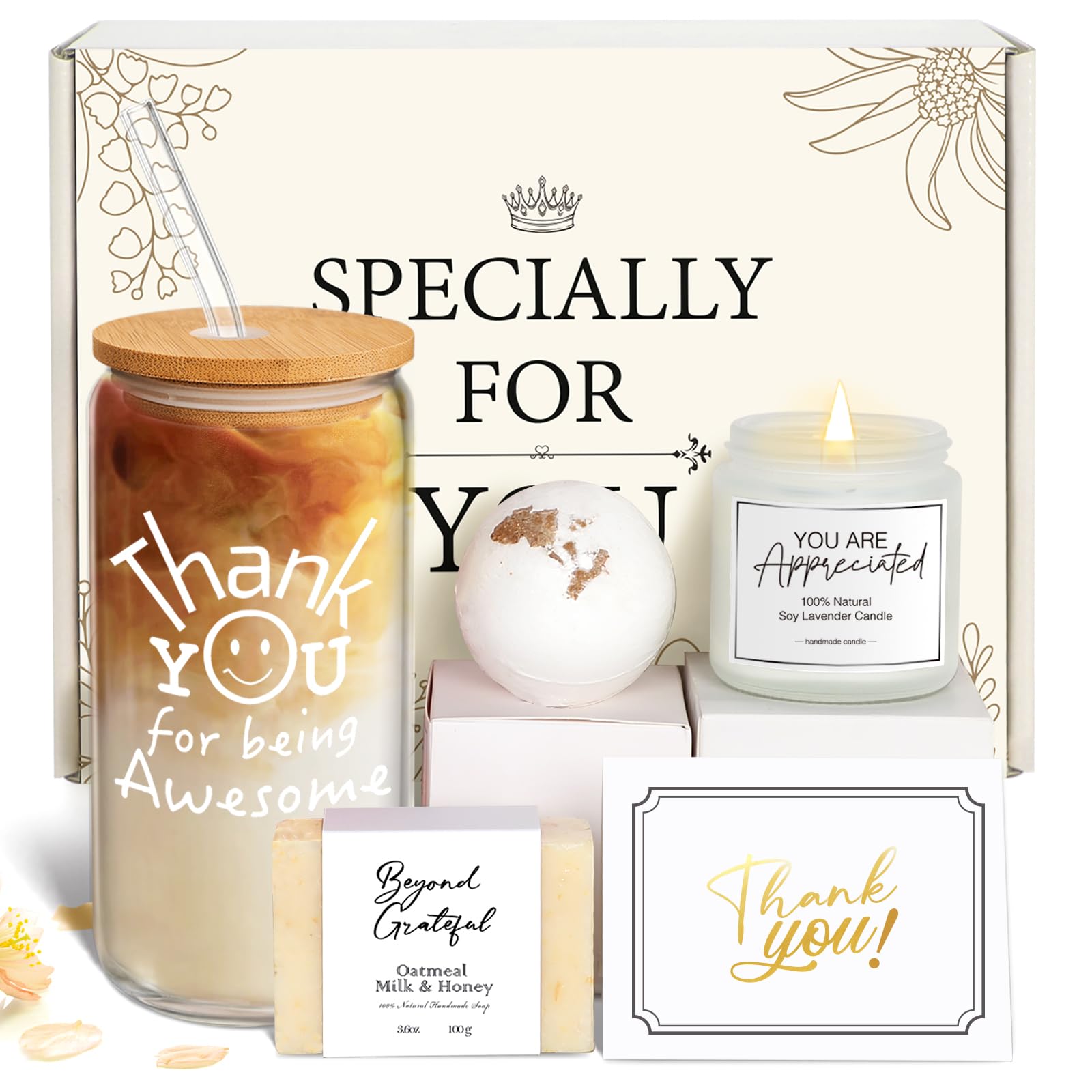 Photo 1 of iAOVUEBY Thank You Gifts for Women, Teacher Appreciation Gifts, Employee Appreciation Gift for Coworkers Employees Teachers Nurse Secretary w Thanks Cards, Awesome Glass Cup