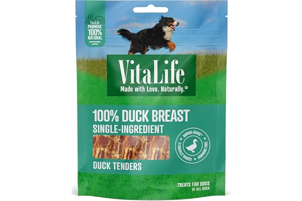 VitaLife Jerky Dog Treats - All Natural, Duck Tenders, 200 g