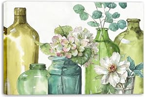 Artmaple Paint by Number for Adults Beginner Students Kids, Ideal Gift Choice for Birthday,Anniversary or Any Festival. DIY Acrylic Paints for Room Décor (Flowers in Glass Bottles)