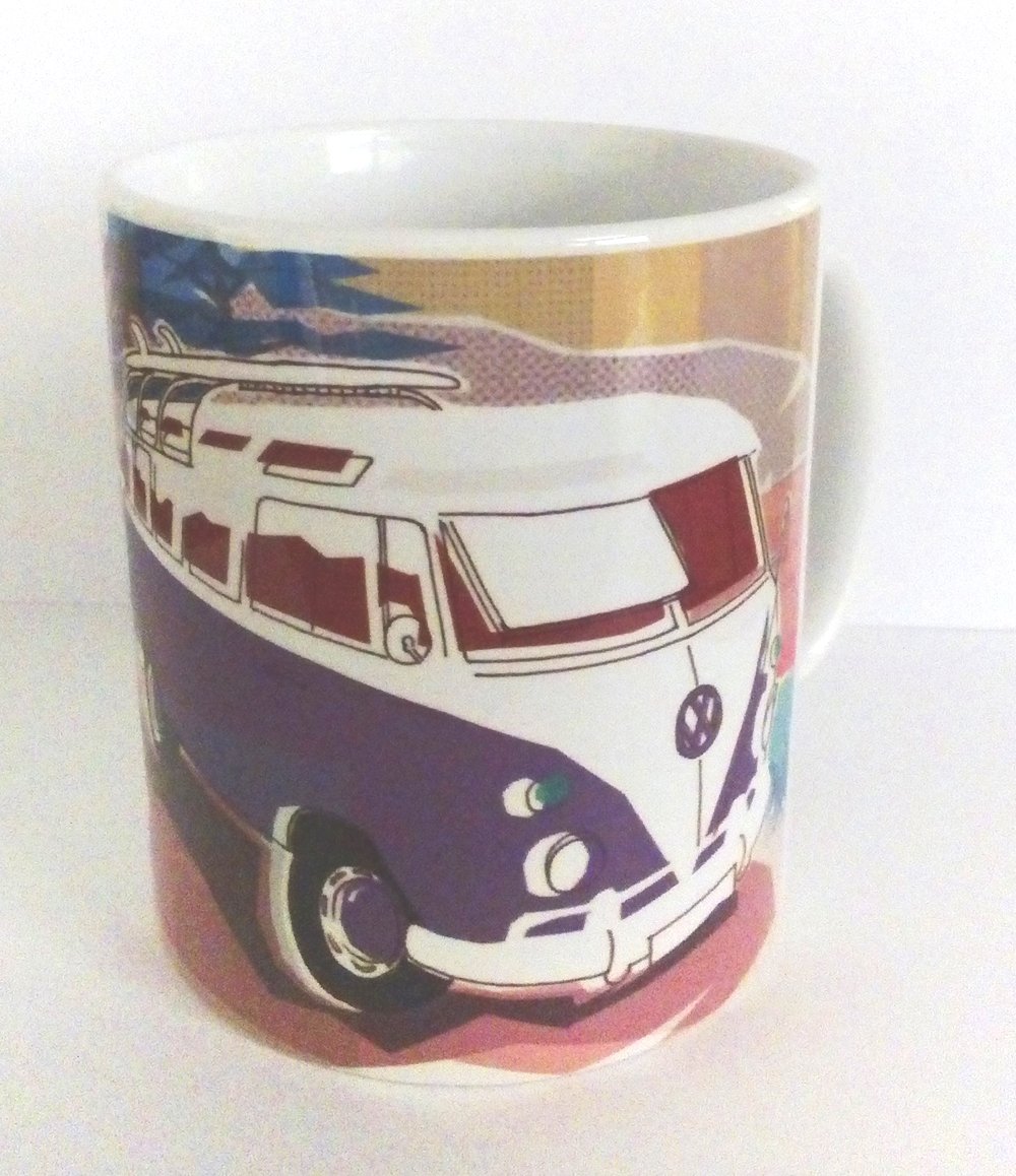 Taza de cerámica de VW Camper, ciruela: Amazon.es: Hogar