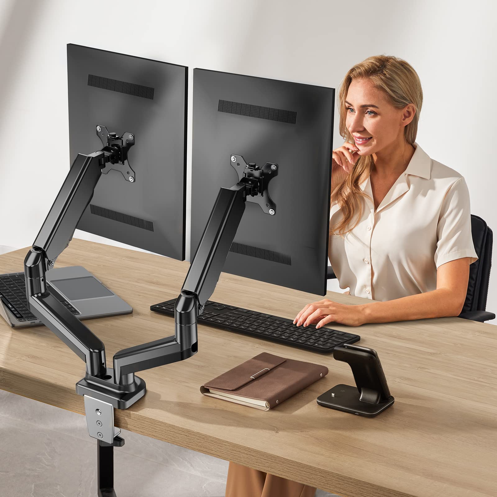 Dual Arm Monitor Stand