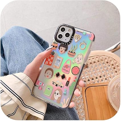 Amazon 90年代原宿レーベルケースforfor Iphone 11 Pro Max 7 8 Plus Xs Max Xr X 6 6s Clear Cute Girls Quotes Silicone 11 Seカバーケース Laser Glirs B For Iphone 7 Plus ケース カバー 通販