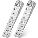 PKPKAUT 2Pcs 2130 Small Pipe Spacer Wedge Stepped Guage (3/4" x 4") | Fit for Pipe Spacing Welding, Stepped Flange Wedge with Lanyard Hole Pipefitter Tools