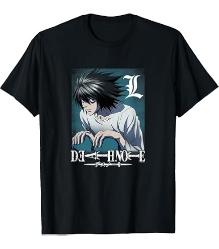 Amazon.com: Death Note Old English L Anime T-Shirt : Clothing