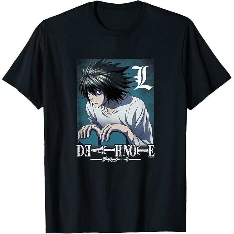 Amazon.com: Death Note Light and L Chains Anime T-Shirt : Clothing
