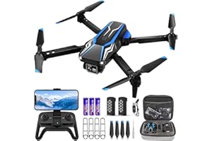 Dazlen Drone with Camera for Adults, 1080P FPV Foldable Drone with Altitude Hold, 3D Flips, Gestures Selfie, Waypoint Fly, 3 Speed Mode, One Key Start/ Landing, Toys Gifts RC Quadcopter with 2 Batteries for Kids Beginners