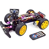 Adeept Smart Robot Car Kit for Arduino IDE, STEM Educational DIY Robotics | Line Tracking, Obstacle Avoidance, OLED Display, Ultrasonic Sensor, Remote Control