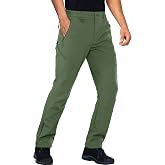 Stlight Mens Snow Ski Water Repellent Softshell Pants for Winter Hiking Fleece Lined Bottom Leg Zipper with 6 Zip Pockets