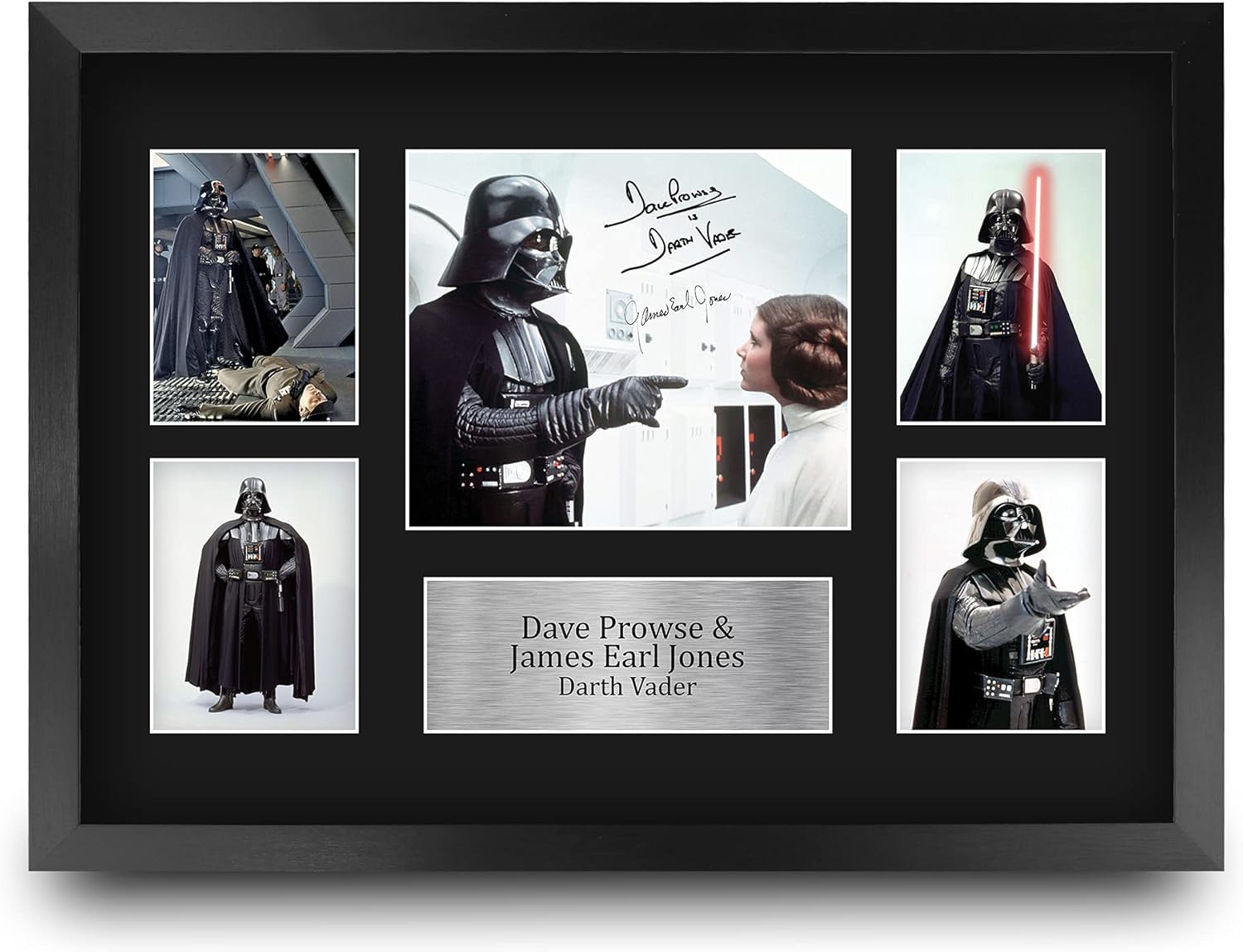 Photographs - HWC Trading Dave Prowse & James Earl Jones Star Wars Darth Vader 16 x 12 inch (A3) Printed Gifts Signed Autograph Presentation Display for Movie Memorabilia Fans - 16