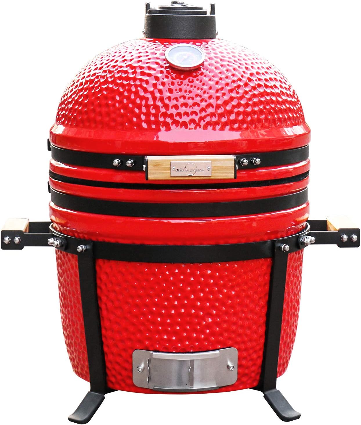 London Sunshine Ceramic Kamado Charcoal BBQ Grill 15 inch Red with