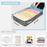 MIXC 4 Pack 100L Underbed Storage Box with Lid Large 40x20x7 in view 3