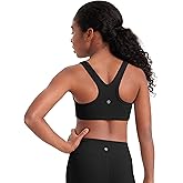 CRZ YOGA Girls Butterluxe Racerback Sports Bra - Yoga Athletic Casual Tops Scoop Neck Padded Crop Kids Teen