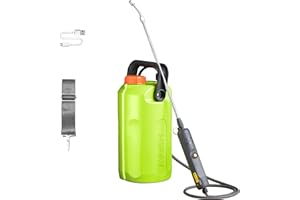 HIFAY ESX-6 1.6G/6L Battery Powered Sprayer Built-in 4000mAh Rechargeable Battery, Spray 32Gallons on a Single Charge,Telescopic Wand,Electric Sprayer in Lawn & Garden(Green)
