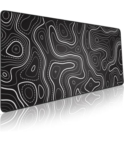 Sweetshow Pink Mouse Pad 35.4 X 15.7 Inch XXL Modern Abstract Line Art - View #3