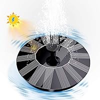 Qaxlry Solar Bird Bath Fountain Pump, Solar Powered Bionic Water Fountains Pump with 4 Nozzles, Floating Fountain Pump…