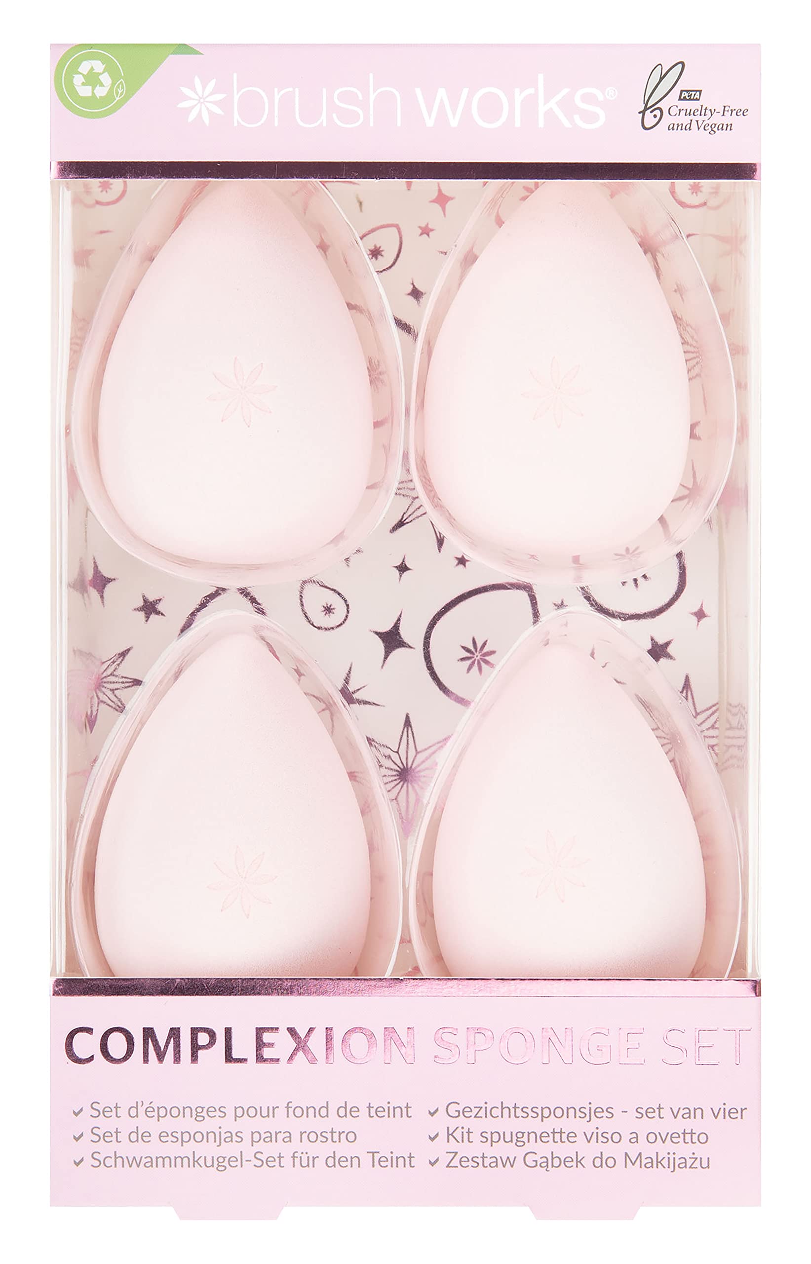 Brushworks Complexion Sponge Bauble Set One Size, Pink,25 12 110